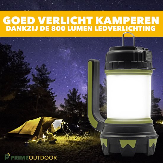 PrimeOutdoor 3-in-1 Camping Lantaarn Met Ingebouwde Zaklamp - Tentlamp - 4000mAh Powerbank - Oplaadbare Batterij - 800 Lumen - Kampeer Lamp van Merkloos — afbeelding 5