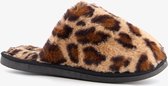 Thu!s dames pantoffels met luipaardprint - Bruin - Maat 37 - Sloffen