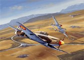 Thijs Postma - TP Aviation Art - Poster - Heinkel He 112 Met P-38 Lightning - 50x70cm
