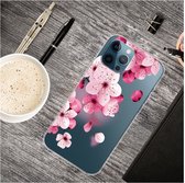 iPhone 13 Pro - hoes, cover, case - TPU - Transparant - Kersenbloesem