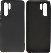 Siliconen back cover case - Geschikt voor Huawei P30 Pro - TPU hoesje zwart