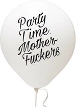 Ballonnen - Party time mother fuckers - 10 stuks - kleurenmix - feestje - foute party - verjaardag - grappige ballonnen - foute party