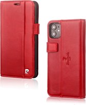 Pierre Cardin Rood hoesje iPhone 12 Mini - Book Case - Echt leder