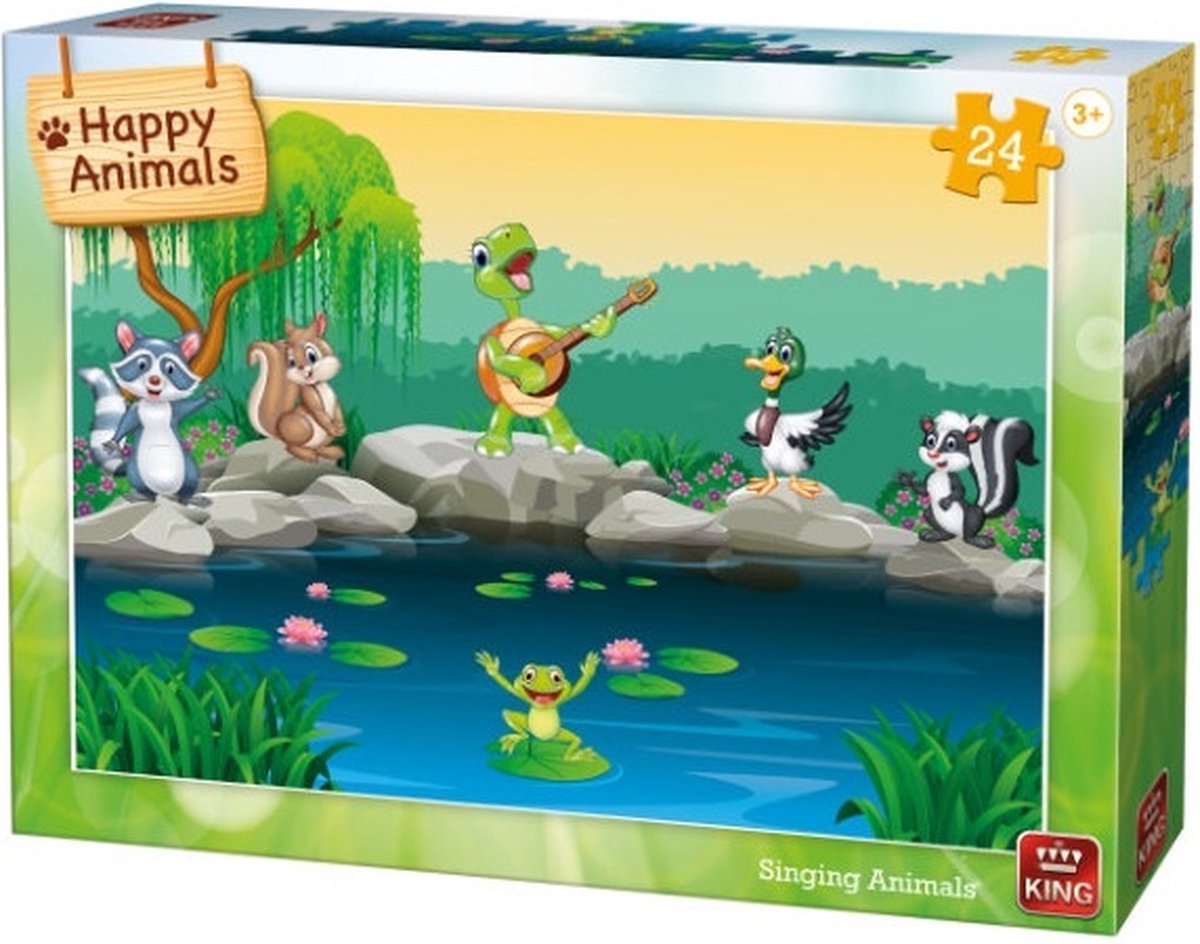 King Kinderpuzzel Singing Animals 24 Stuks