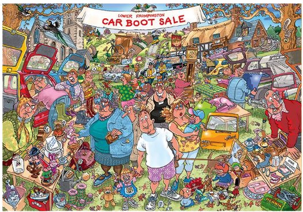 Wasgij Original 35 Vlooienmarkt Vondsten! puzzel - 1000 stukjes — afbeelding 8