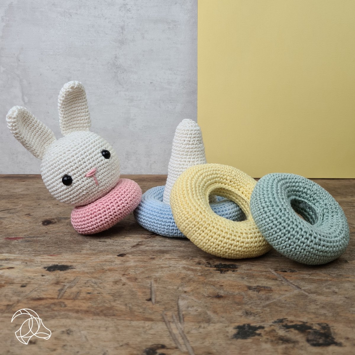 HardiCraft Stapelkonijn haken - Haakpakket met patroon voor baby's - 22 cm — afbeelding 2