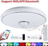 Avatto® - 200W 40CM WiFi Moderne LED Plafondlamp APP bluetooth Muziek Licht Thuis Smart Plafondlamp Ondersteuning google/alexa ~ Afstandsbediening