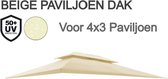 El Jardin - Waterdicht dak voor Partytent - 4x3 - Beige - Voor paviljoen met 6 poten