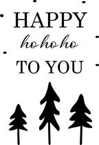 Studio Juulz - 10 Kerstkaarten - Happy HoHoHo to you - A6 - zwart wit - 148x105mm kerstkaart - merry christmas