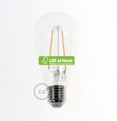 LEDatHOME - LED transparante gloeilamp - Edison ST64 lange gloeidraad 4W decoratieve vintage 2200K