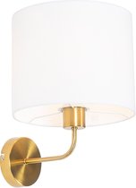 QAZQA cas - Klassieke Wandlamp voor binnen - 1 lichts - D 27 cm - Wit - Woonkamer | Slaapkamer | Keuken