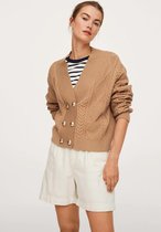 Mango Vest Kabelvest Met Knopen 17057718 09 Dames Maat - L
