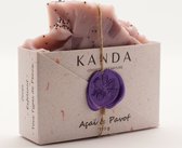 Handgemaakte zeep - Acai en Poppy zeep - natuurlijke zeep - exfoliërende zeep- 100g