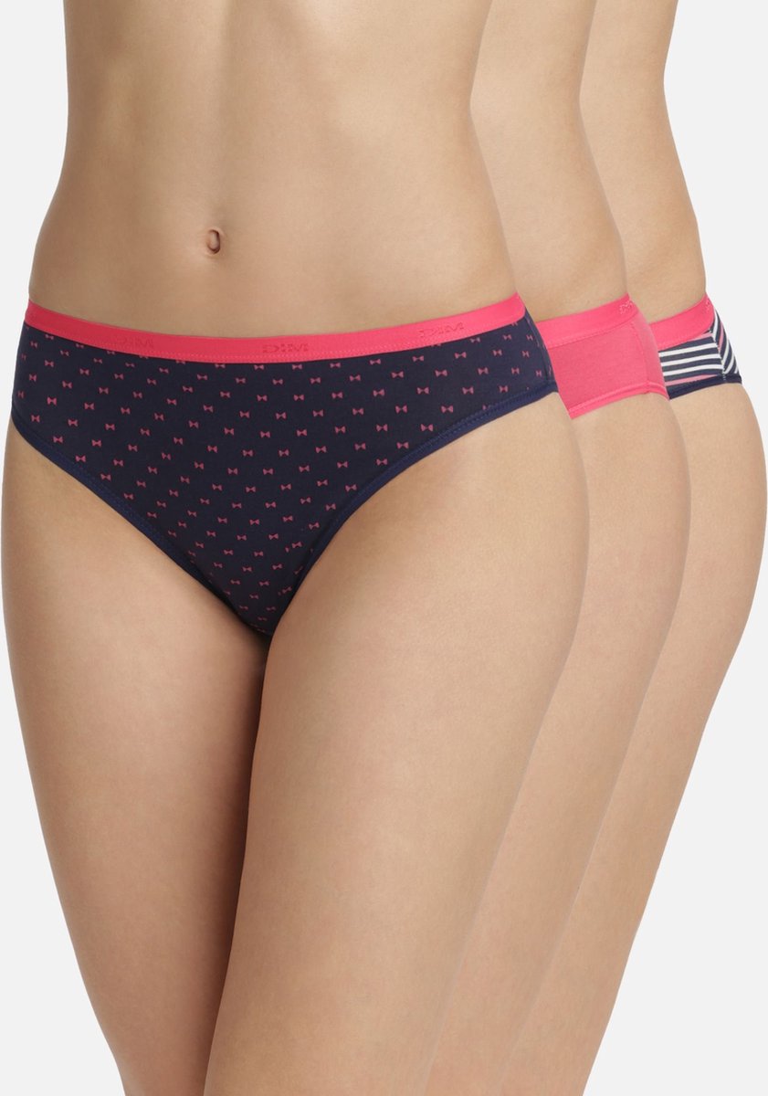 Dim Slip Les Pockets Ecodim In Cotone Comfort - Confezione Da 3, Colori Taupe/Rosa/Grigio, Taglia XL