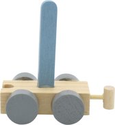Lettertrein i blauw | * totale trein pas vanaf 3, diverse, wagonnetjes bestellen aub