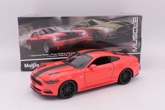 2015 Ford Mustang GT (Rood) 1/24 Maisto - Modelauto - Schaalmodel - Model auto - Miniatuurauto - Miniatuur autos - Maisto