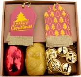 Kerst Decoratie Set- kerstversiering- Feestelijke labels-17 stuks- Cadeau kersthangers