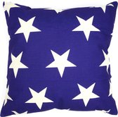 Kussenhoes Big Stars | Sterren | Marineblauw | 45 x 45 cm | Exclusief binnenkussen