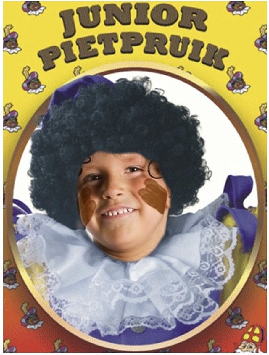 Afbeelding van product Merkloos / Sans marque  4x stuks pietenpruik voor kinderen - roetveeg Piet pruik - Sinterklaas verkleedspullen