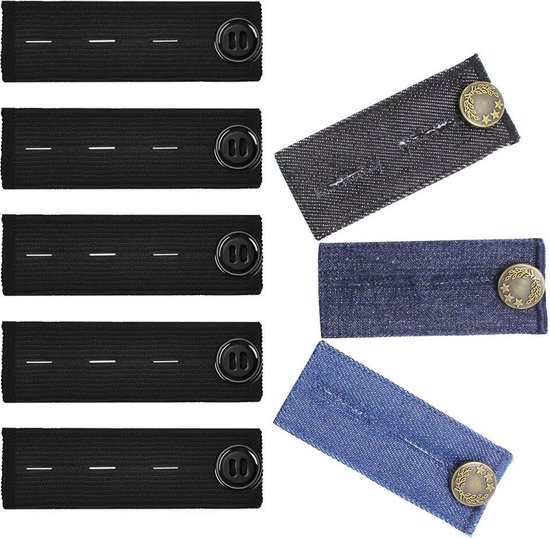 3 Pièces Bouton d'Extension de Jeans - 2 cm - Rallonge de Bouton