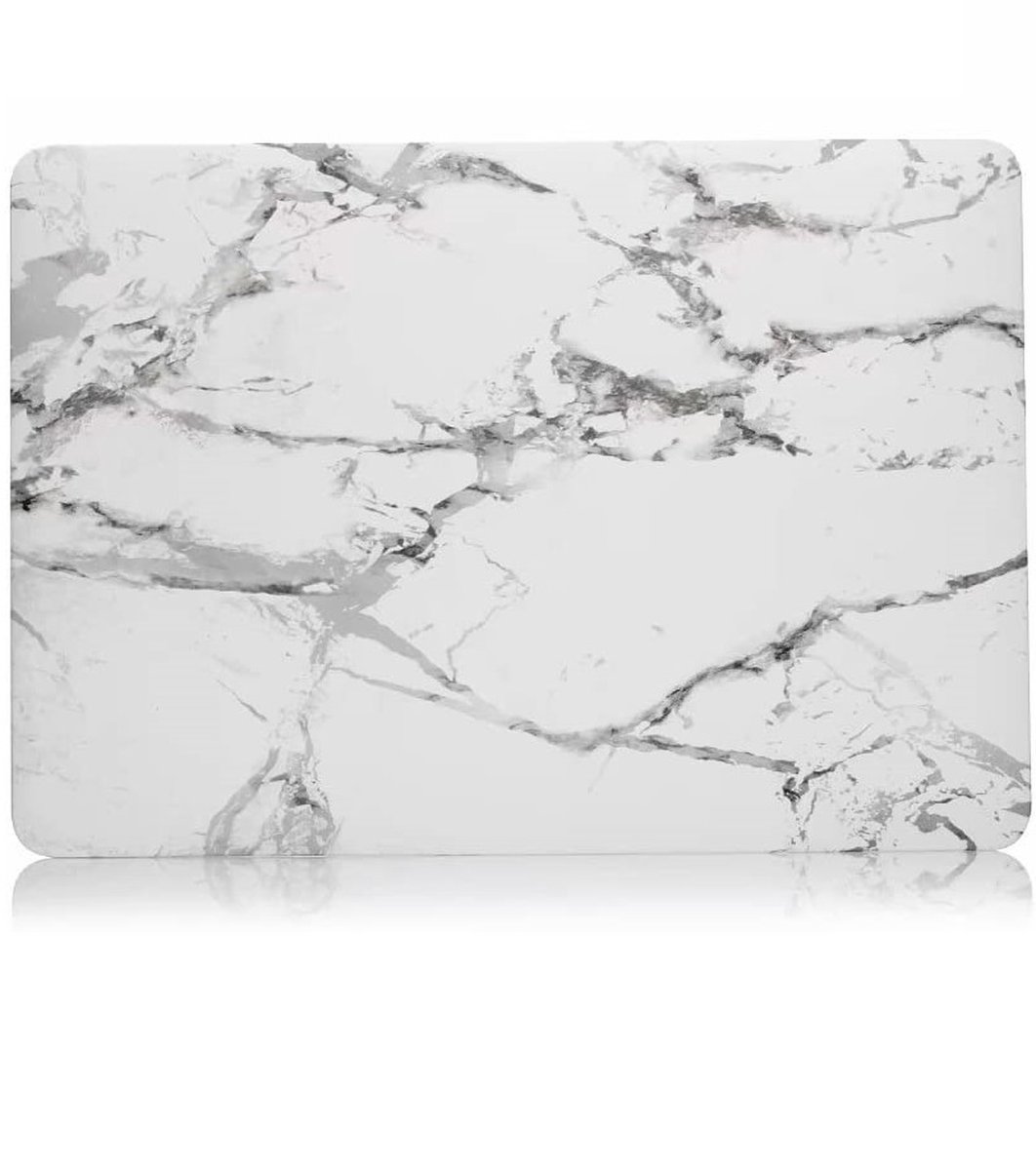 MacBook Air 13 Inch Hardcase Shock Proof Hoes Hardcover Case A1466/A1369 Cover - Marble White/Gray