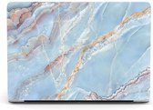 MacBook Air 13 Inch Hardcase Shock Proof Hoes Hardcover Case A1466/A1369 Cover - Marble Blue