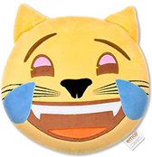 emoji Kussen cat Emotie Kussen Lach Emotion Emoji Laugh chat + Gratis Emoji Portemonnee