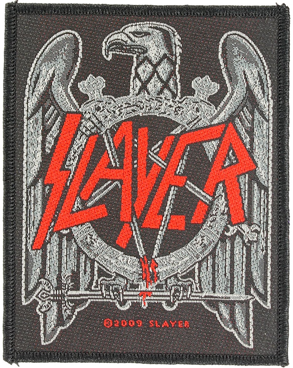 Slayer Black Eagle Patch zwart-grijs-rood Polyester -