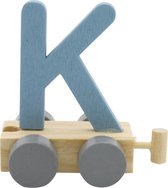 Lettertrein K blauw | * totale trein pas vanaf 3, diverse, wagonnetjes bestellen aub