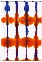 Shibori zakagenda 2022 - iets groter dan een A7 formaat zakagenda - binnenzijde 7 dagen 2 pagina planner - zakformaat (9x13cm) met tangerine design