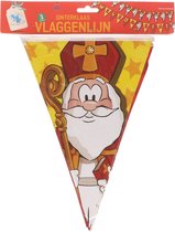 sinterklaas slinger - sinterklaas vlag - vlaggenlijn sinterklaas - 2 stuks - sinterklaas vlaggenlijn - 3 meter - sinterklaas artikelen -