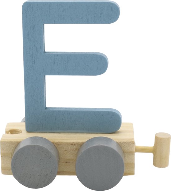Lettertrein E blauw | * totale trein pas vanaf 3, diverse, wagonnetjes bestellen aub