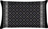 Sierkussen Home&Garden zwart grijs wit 40x60cm all weather patroon D