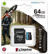 Kingston Canvas Go Plus microSD Card 10 UHS-III - 64GB - inclusief SD adapter