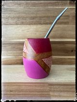 Yerba Mate Kalebas - Mate cup Ceramica - Inclusief 500 gram Yerba mate en Thermos en Bombilla