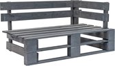 Tuinhoekbank pallet hout grijs