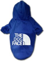 The Dog Face Hoodie - Hondentrui Maat XXL - Blauw - Hondenkleding - Gewicht Hond 5 tot 7 KG