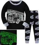 Kinder Pyjama set | Glow in the dark | Truck | Maat 5T | 104/110| 100% katoen