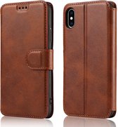 iPhone X/Xs leren portemonnee hoesje - PU leer - Pasjes - Wallet case - Book case - Opbergruimte - Telehoesje - Nederland - Kwaliteit - Goed - 5 kleuren - Zwart - Donker blauw - Do