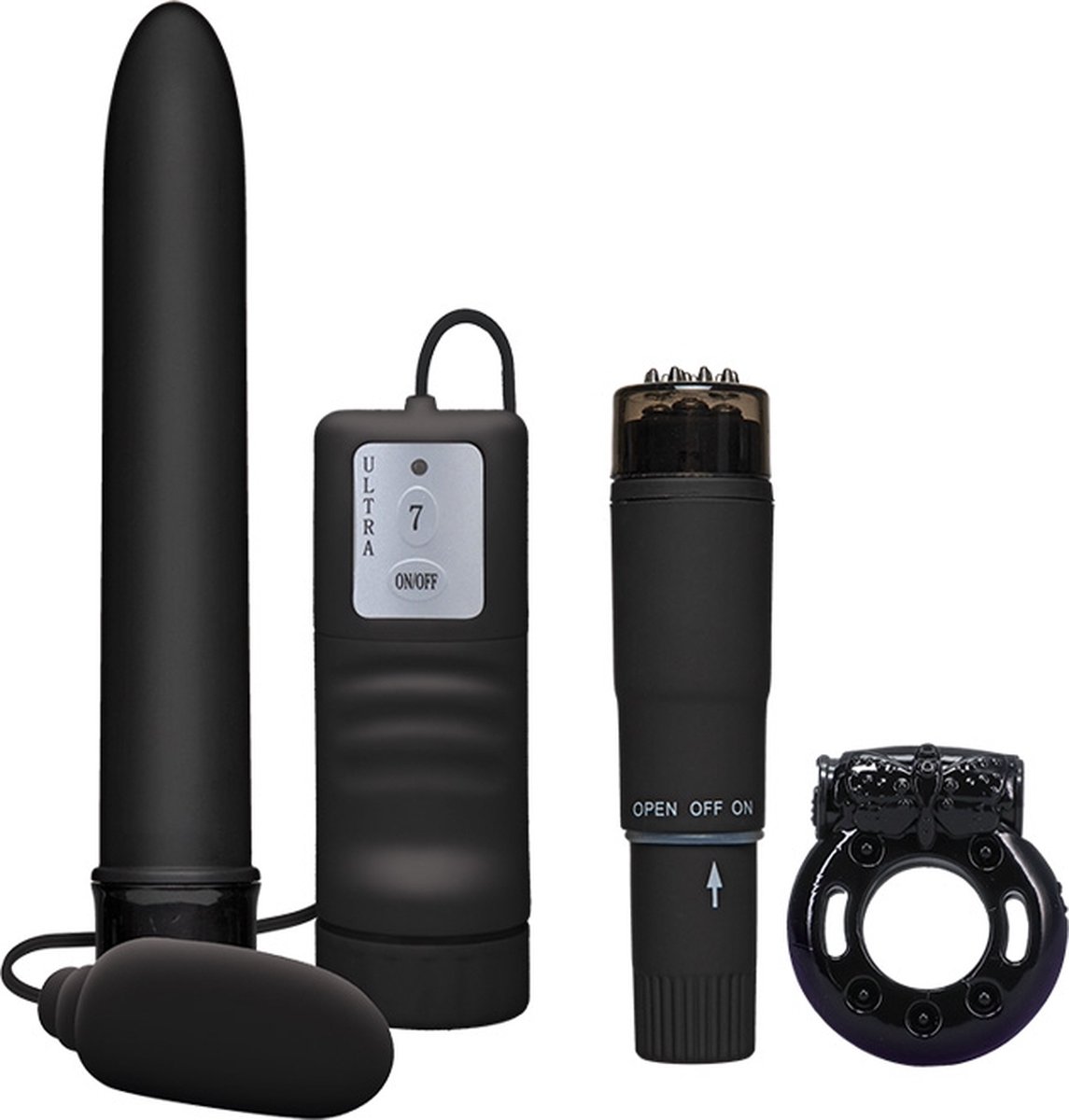 Goedkoopste Doc Johnson - Black Magic Pleasure Kit - Sets Zwart