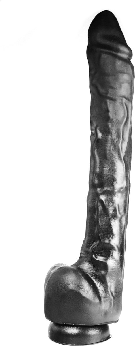Goedkoopste 515 line - Dildo - Lengte 37 cm - Diameter 4.4 cm Met Zuignap - Zwart