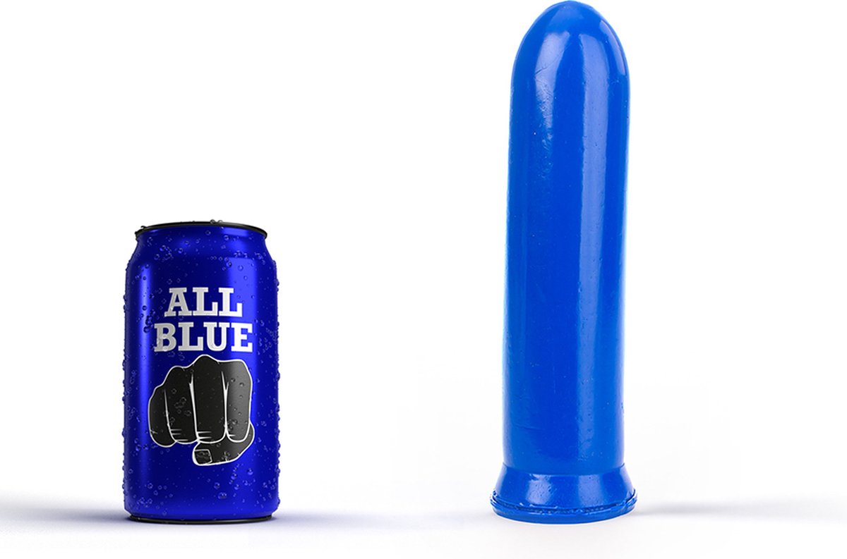Goedkoopste All Blue Dildo 19 x 4,5 cm - blauw