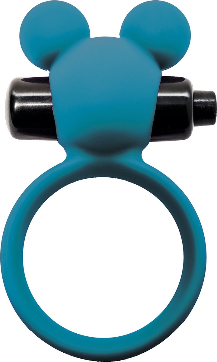 Goedkoopste Vibrerende cockring waterdicht met clitoris stimulator - blauw