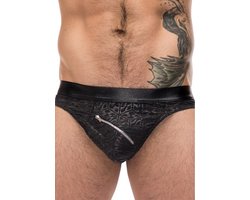 Male Power String met Rits black S/M