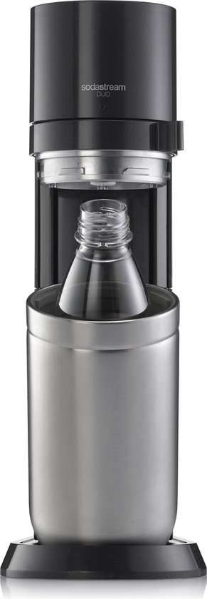 SodaStream DUO - zwart - Incl. Quick Connect Koolzuurcilinder - Met 1 glazen en 1 herbruikbare plastic fles
