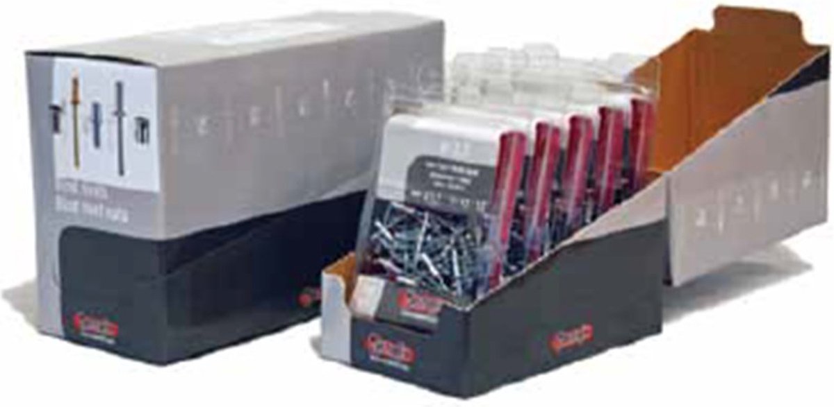 Masterfix Blindklinkmoer M8x17,5mm - staal - open cilinderkop (Per 50 stuks)