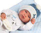 Llorens volvinyl babypop jongen met deken en speen 43 cm