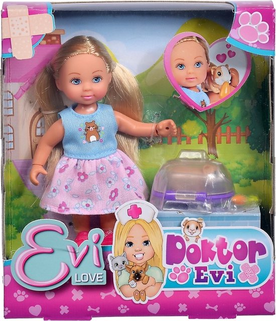 Set Evi Love Dottoressa Veterinaria Simba | Con Coniglietto E Accessori | Bambola 12 Cm + 3 Anni - 4