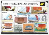 Schepen uit de Egyptische oudheid – Luxe postzegel pakket (A6 formaat) : collectie van verschillende postzegels van oude schepen – kan als ansichtkaart in een A6 envelop - authenti