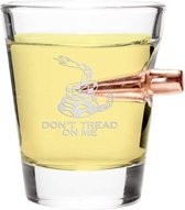 Lucky Shot USA - Bullet shotglas .308 Projectile - "Don't Tread on Me" handgemaakt met gravure (54ml)